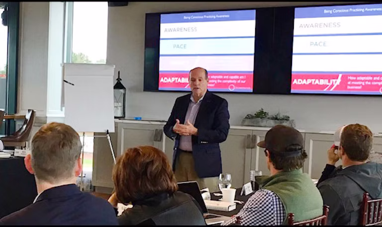 Peter D Schwartz Vistage Chair & CEO Coach leading a Peer Advisory Group discussion